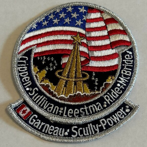 Vintage NASA Crippen Sullivan Leestma Ride McBride Garneau Scully-Power patch - Picture 2 of 3